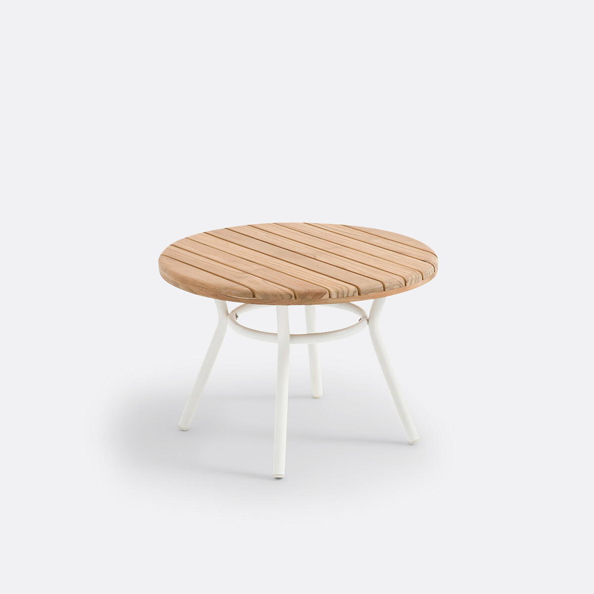 LA REDOUTE INTERIEURS<br>Mesa baixa para jardim alumínio/teca maciça Chassagne