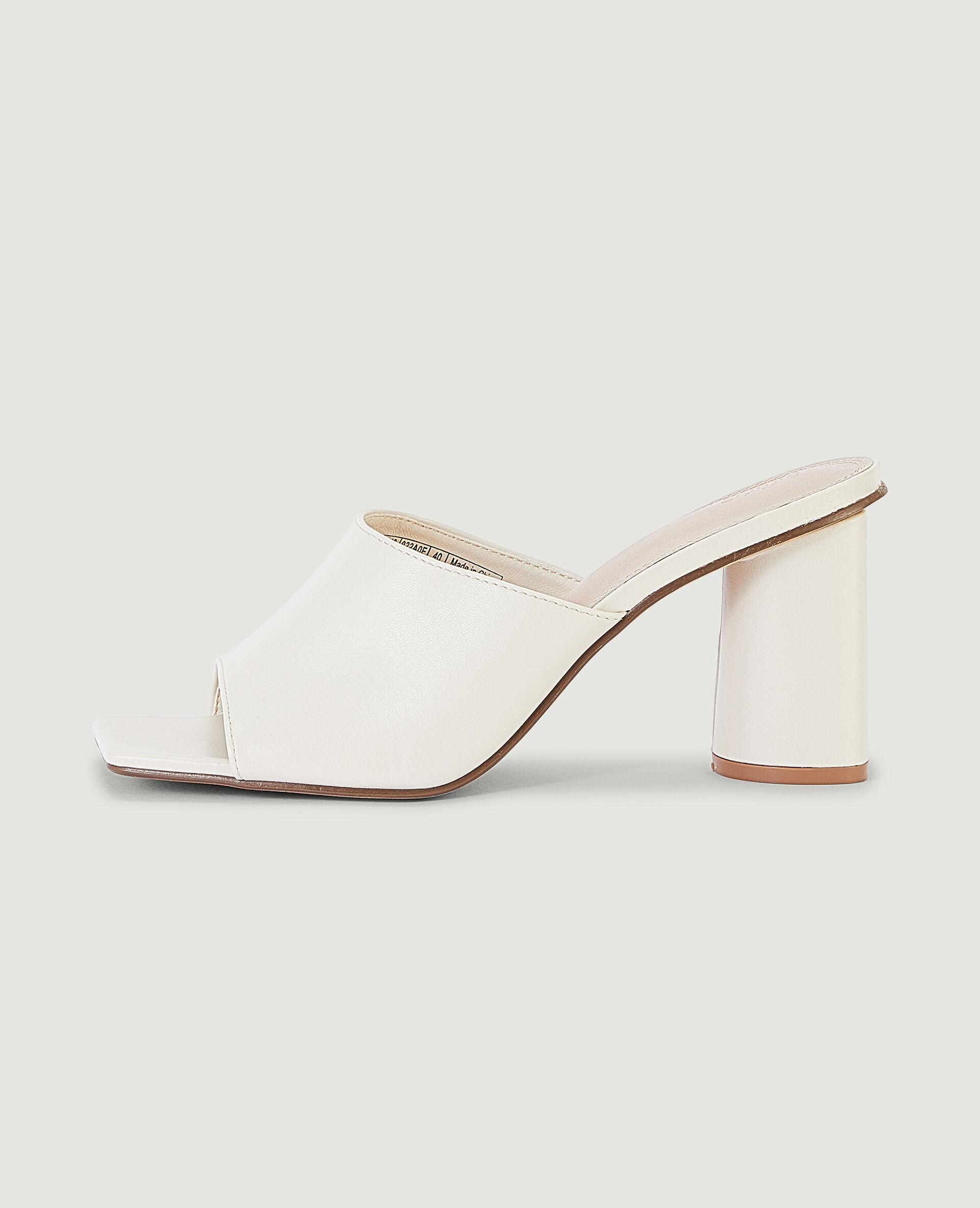 Mules à talon - Blanc