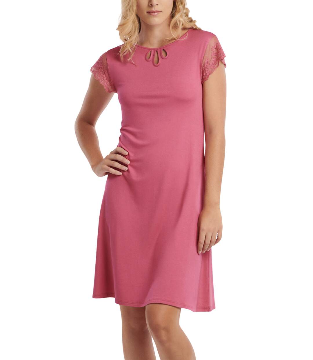 Chemise de nuit manches courtes Juliette Lisca