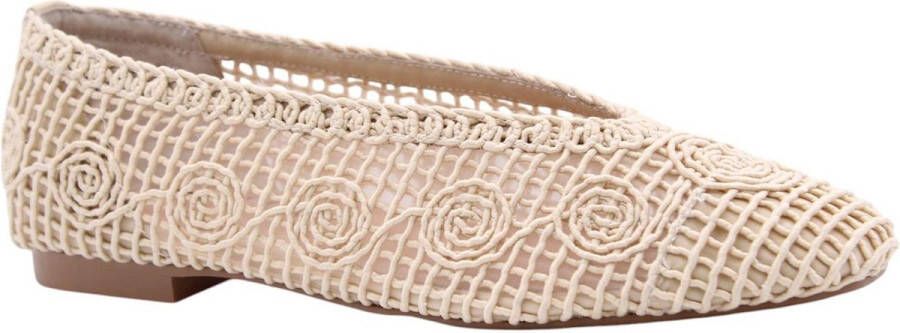 BIBI LOU Ballerina Dames 653z61vk Maat: 37 Materiaal: Raffia Kleur: Beige