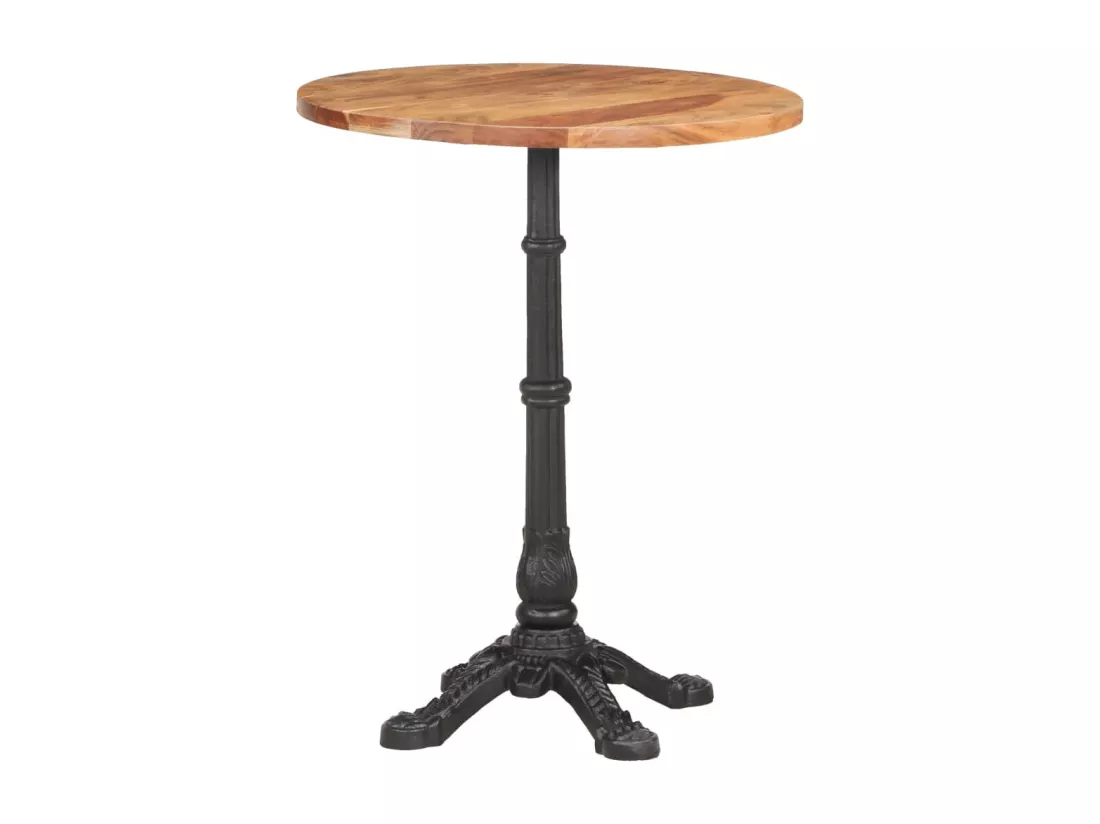 Table de bistro Ø60x76 cm Bois d'acacia massif