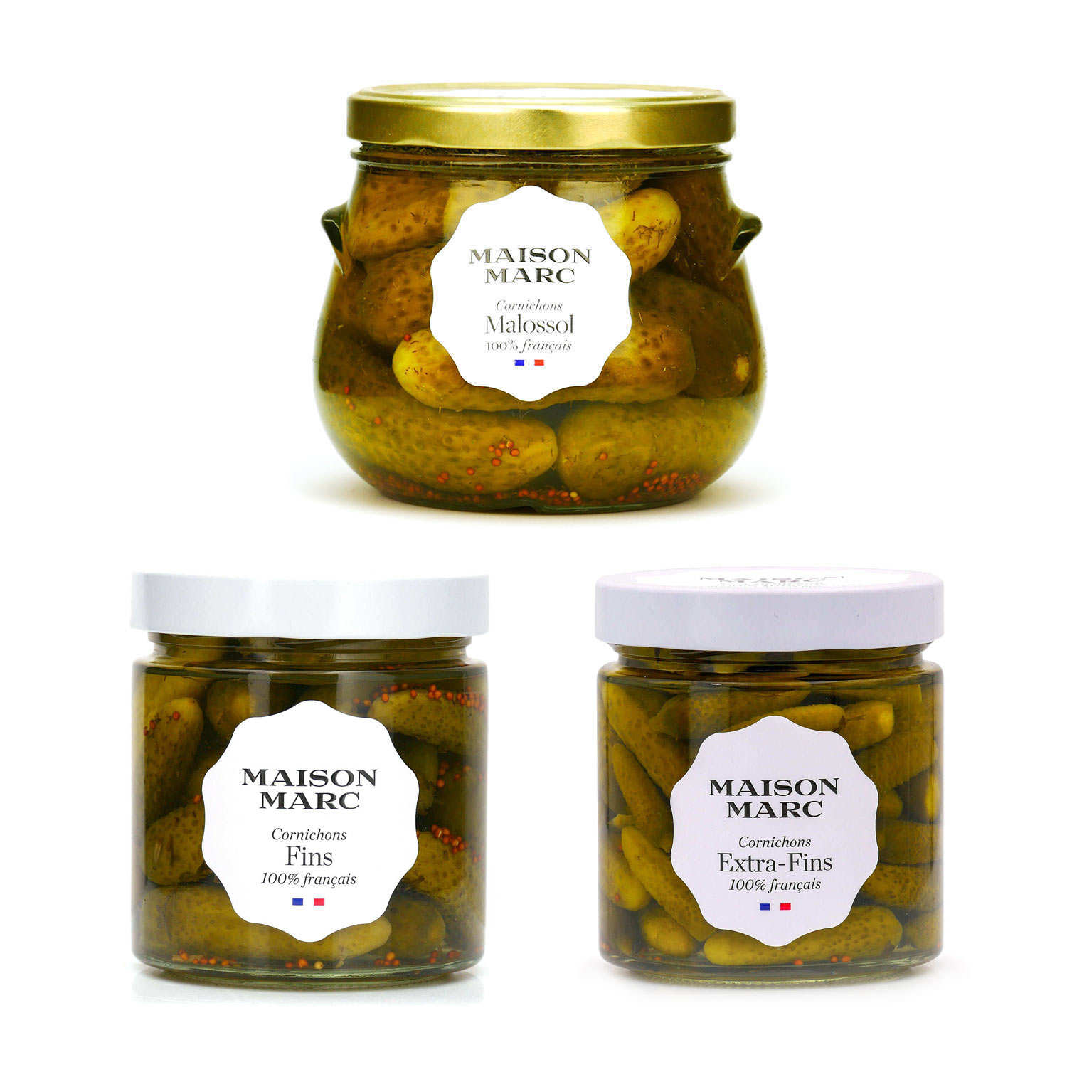 Assortiment découverte des cornichons français Maison Marc