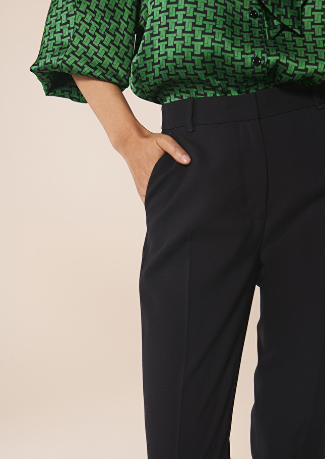 Pantalon Philippableu nuit en laine froide