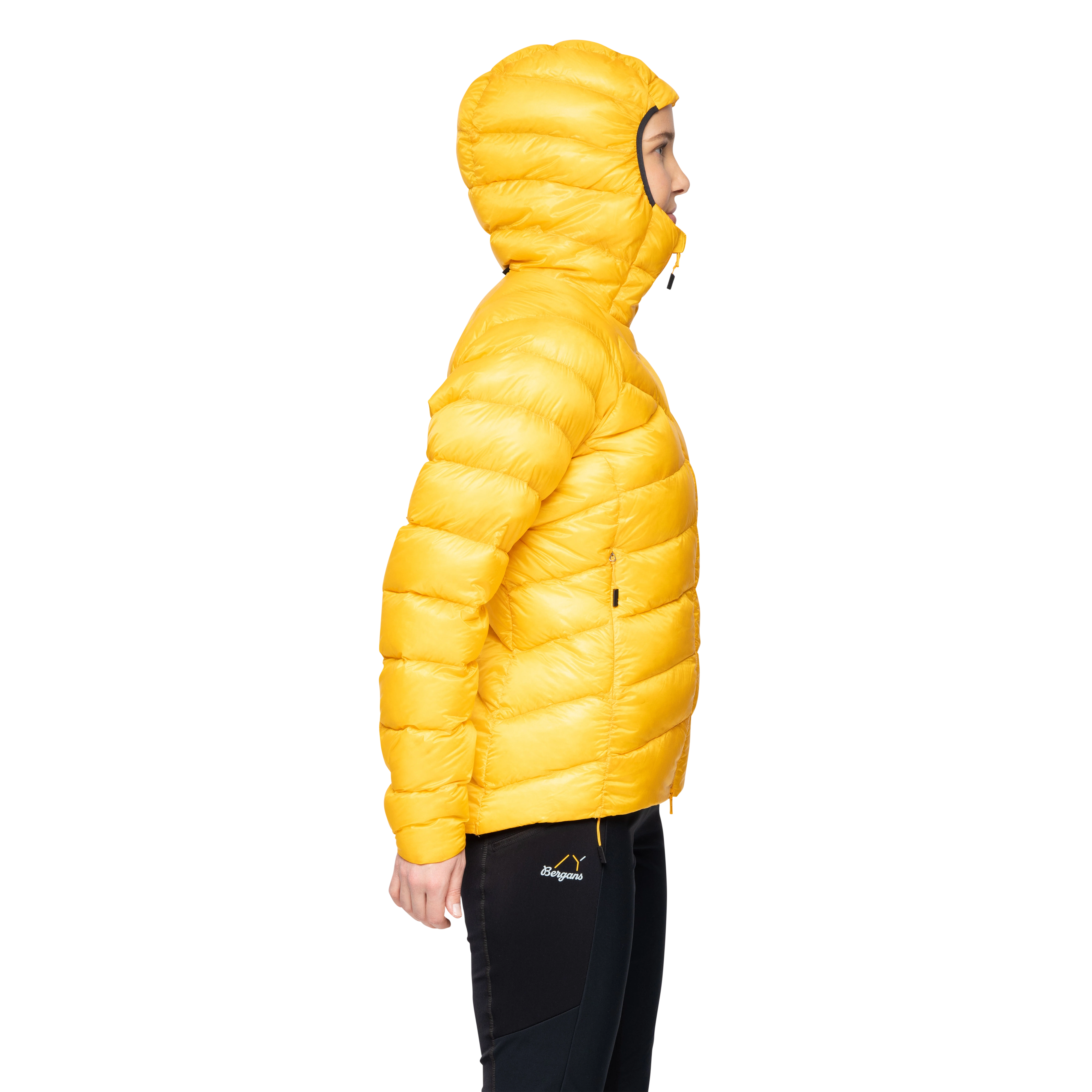 Y LightLine Weightless Down Jacket Hood Women Mango Yellow