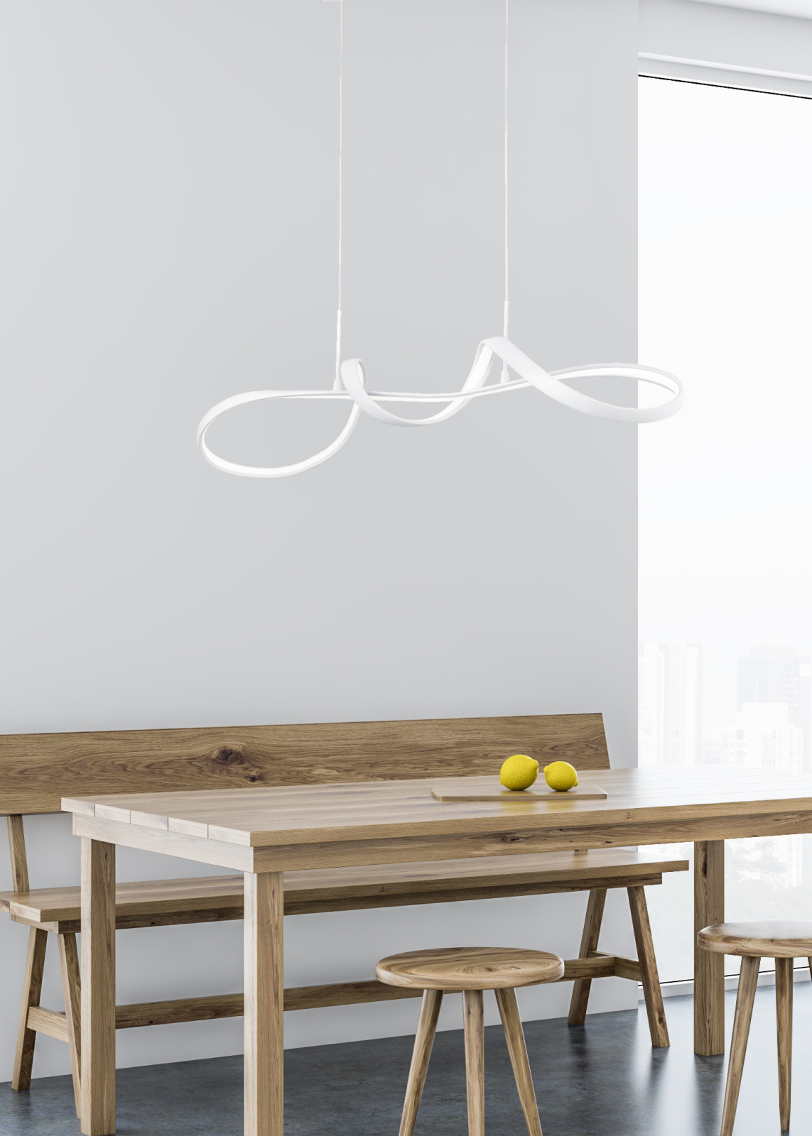 LED-Pendelleuchte - weiß matt - Switch Dimmer - 81 cm