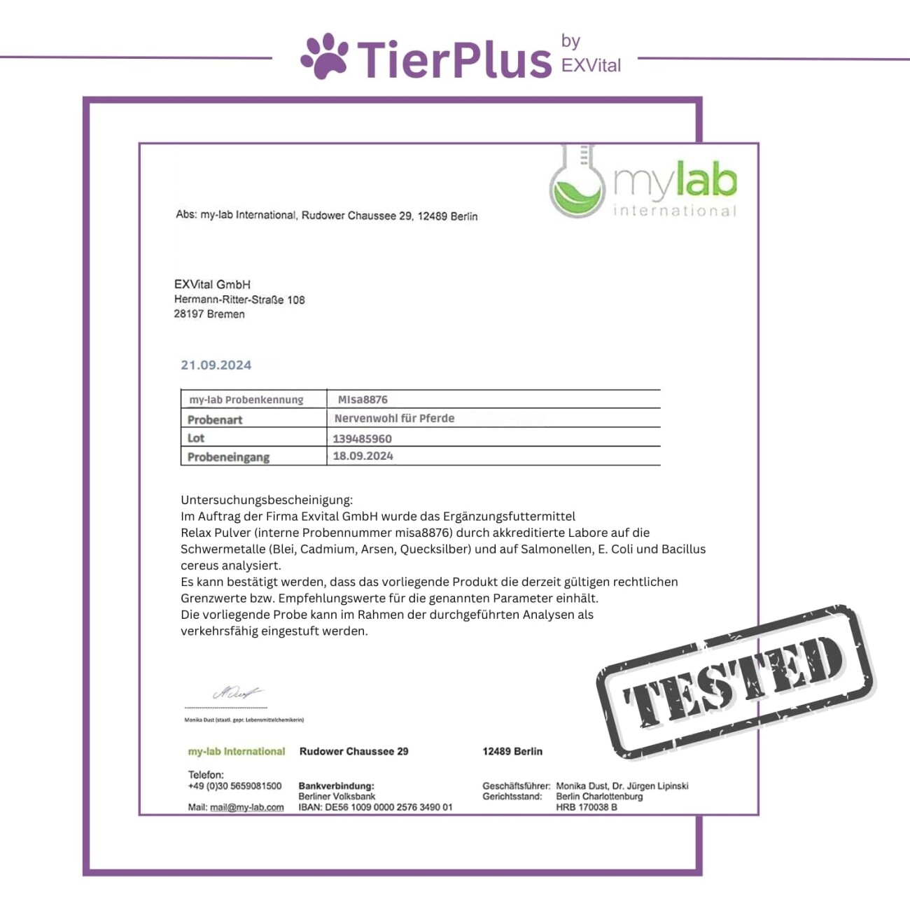 TierPlus ® Nervenwohl Relax Pulver für Pferde