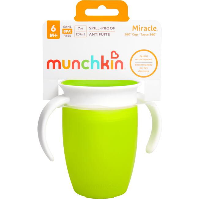 Munchkin Miracle 360 Trainer Cup Groen met handgrepen