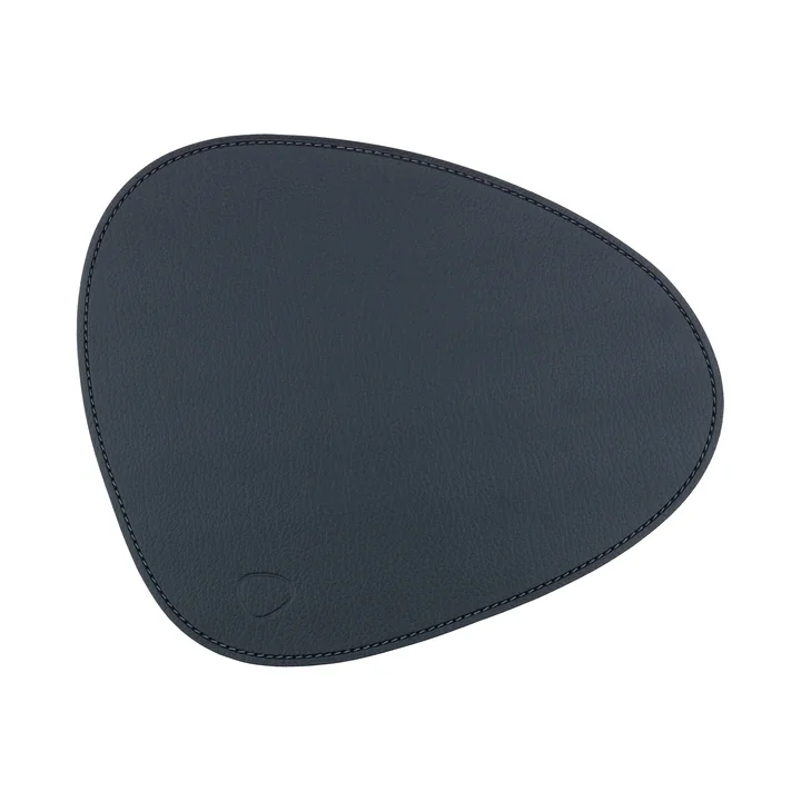 Lind DNA - Mouse Mat Curve, Bull schwarz / Naht anthrazit