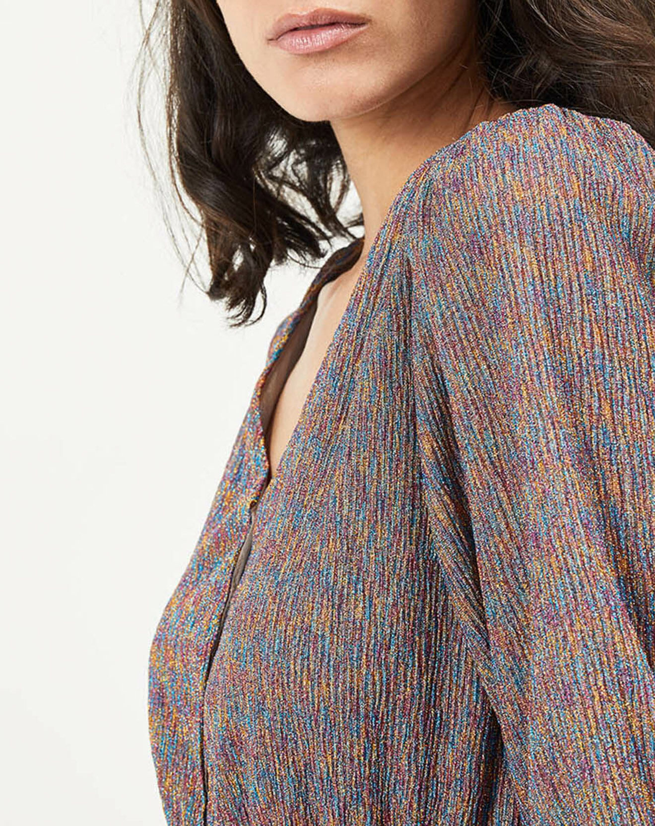 See u Soon Robe Plumetis pailletée rose/multicolore