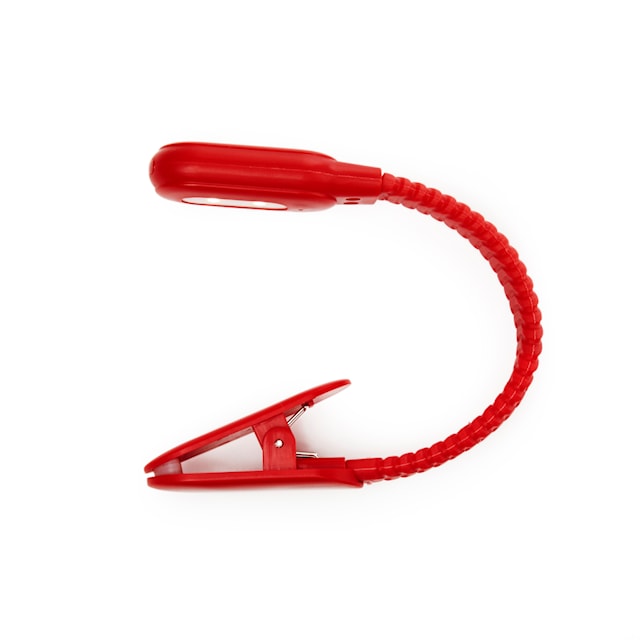Boklampe Oppladbar Klemfeste LED, RØD