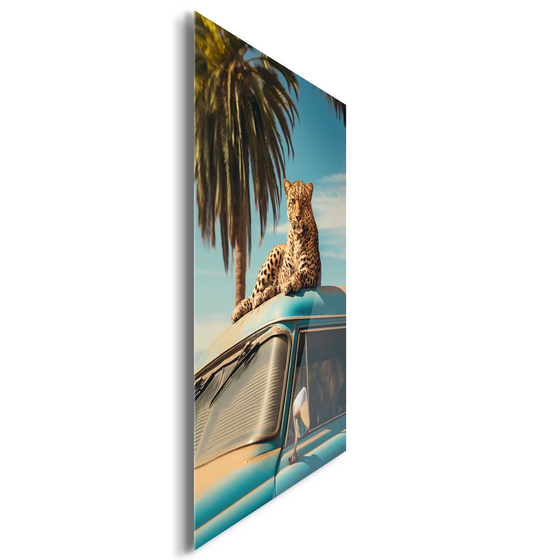 Deco Glass TIGER ROOFTOP - 70x100 cm
