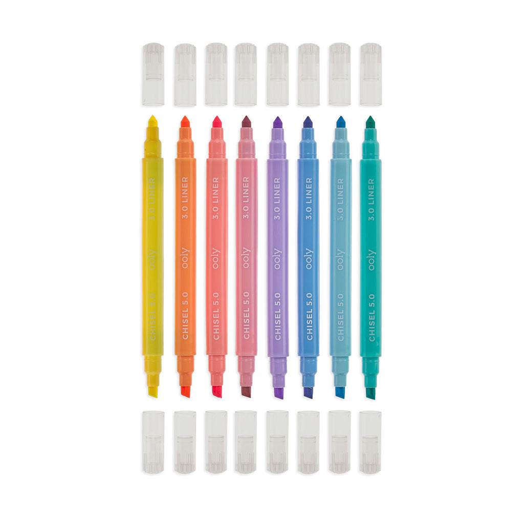 Conjunto 9 Sublinhadores Pastel 2 Pontas