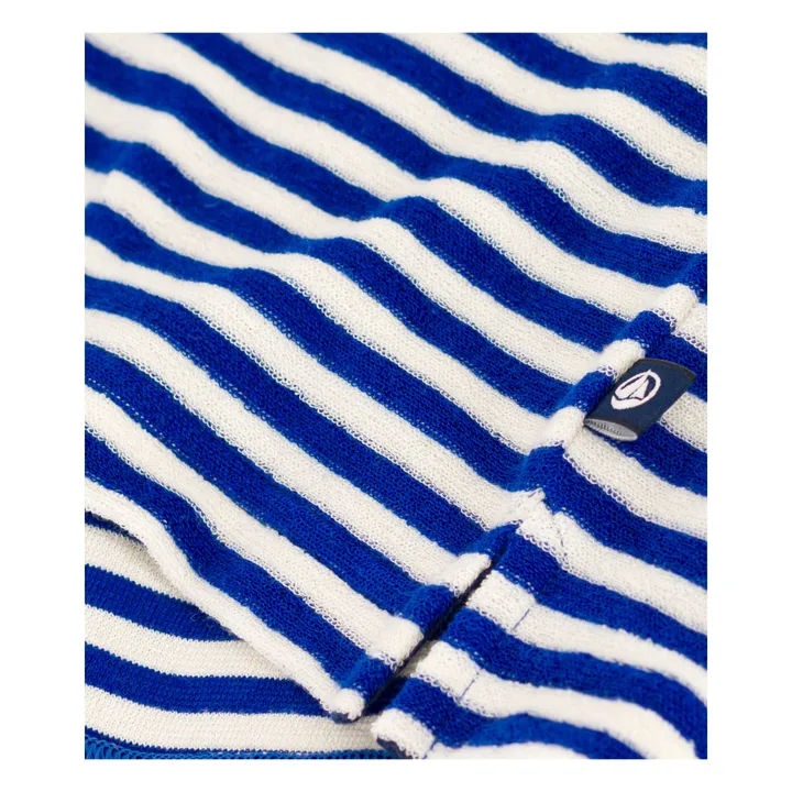 Petit Bateau T-shirt Eponge Rayé - Collection Femme | Bleu