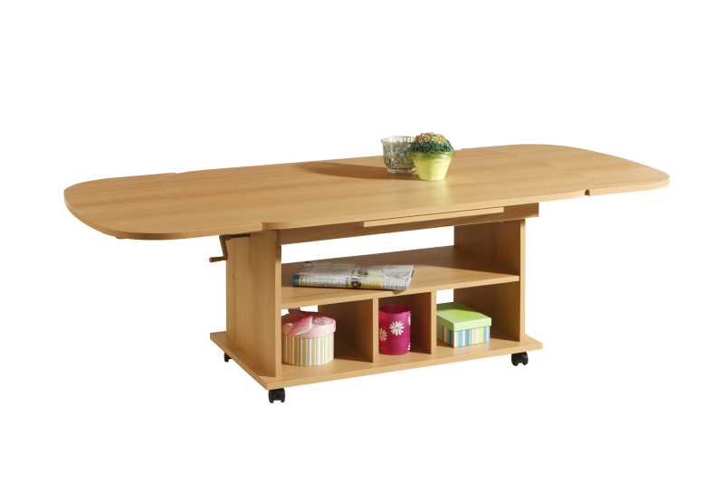 Couchtisch - Buche - höhenverstellbar - ausziehbar