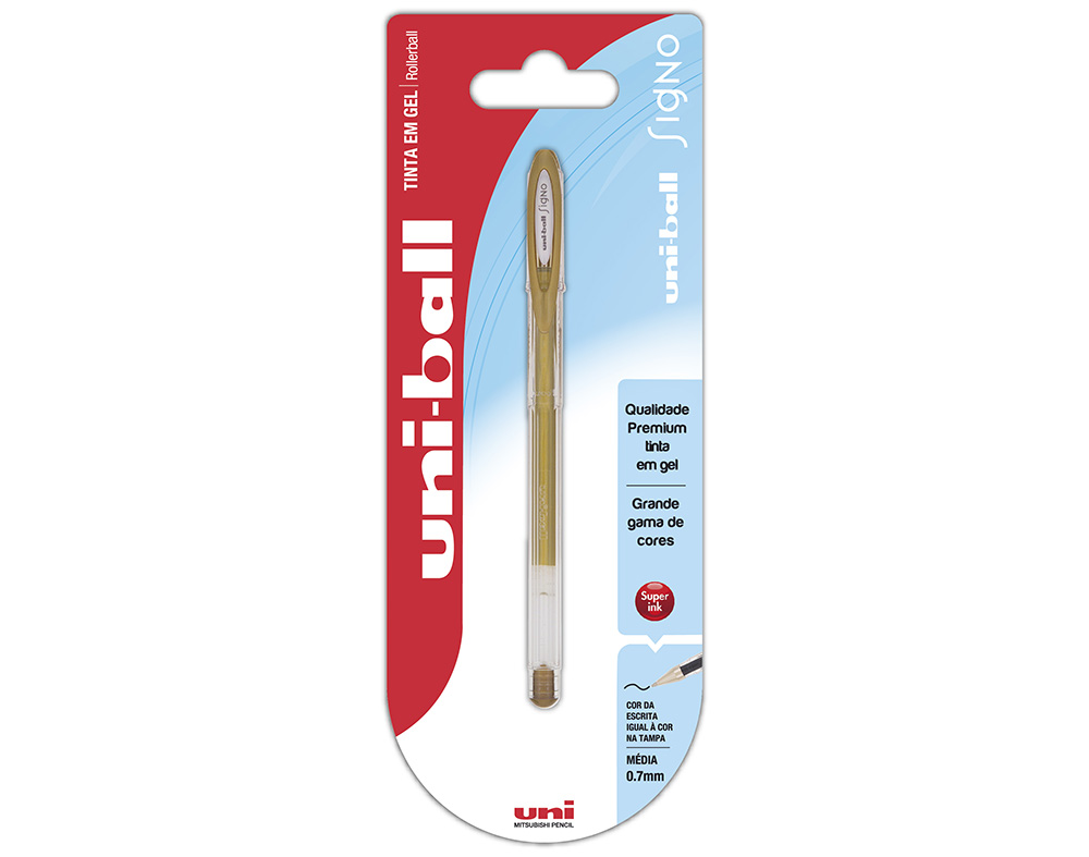 ESFEROGRÁFICA UNI-BALL SIGNO UM-120 GEL DOURADO