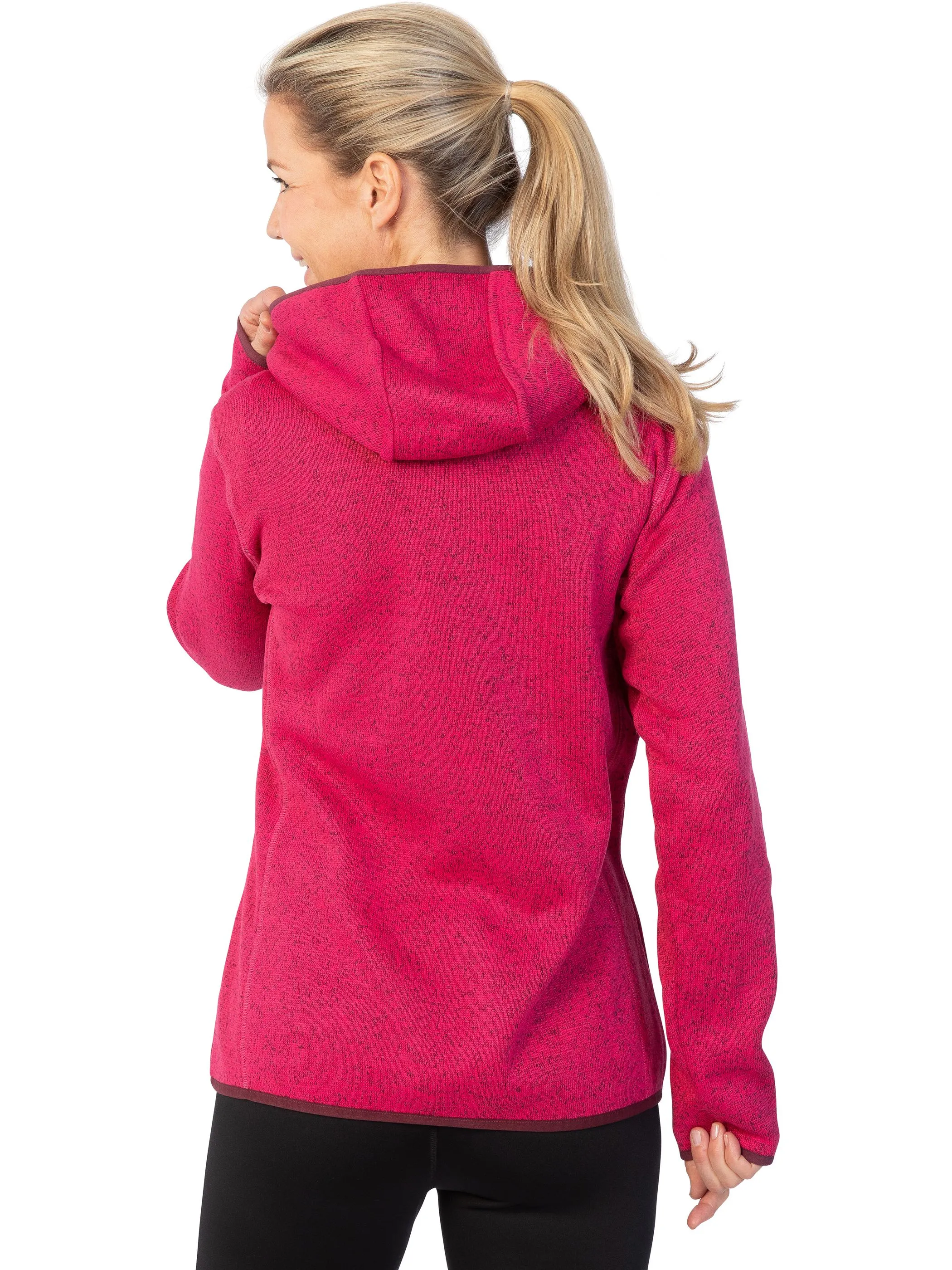 Damen Strickfleecejacke
