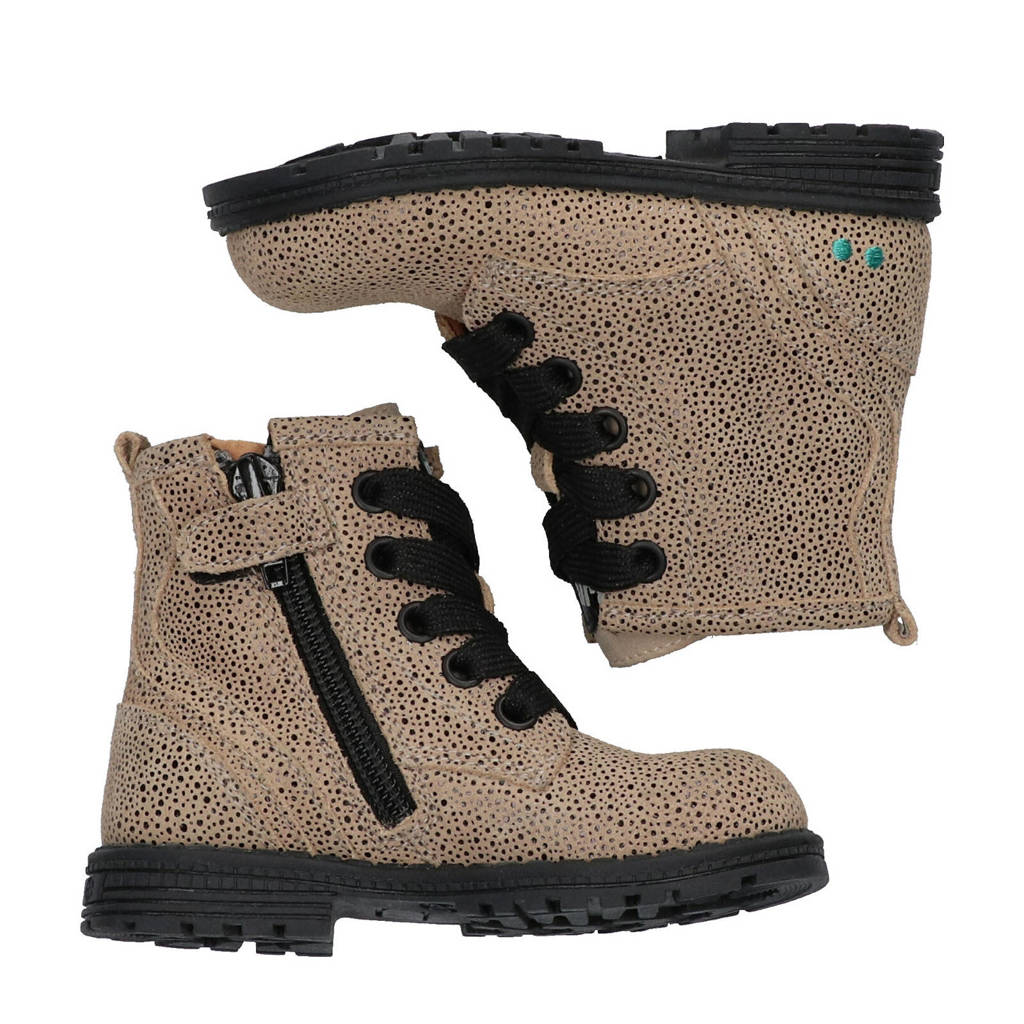 BunniesJR leren veterboots beige