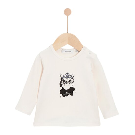 Pop mood T-shirt manches longues   Ecru neon        de               Marèse