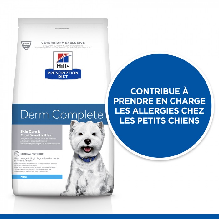 HILL'S Prescription Diet Derm Complete Mini - Croquettes pour chien