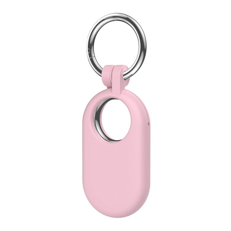 Samsung Galaxy SmartTag 2 Anhänger Silikon Case Hülle Schlüsselanhänger mit Schlüsselring - Rosa