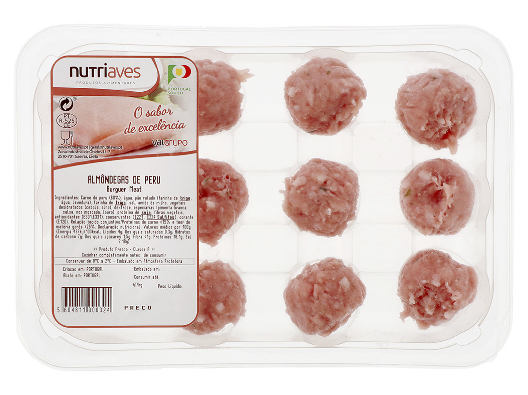 ALMÔNDEGAS DE AVES NUTRIAVES 360GR