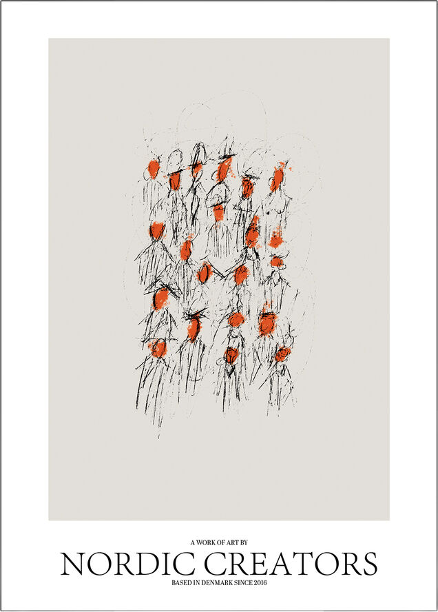 Poster & Frame The People Flerfarvet