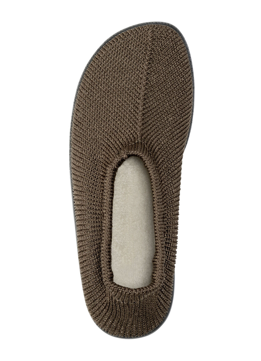Slipper aus elastischem Strickmaterial