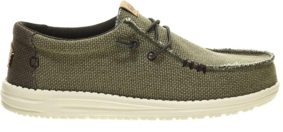 HEYDUDE Instappers Walli Braided Burnt HD40003-3CI Groen