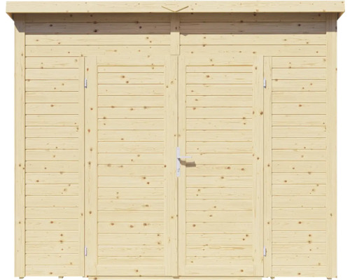 Bertilo Timmo 2 tuinhuis met vloer, 251 x 137 cm, natuurlijke afwerking