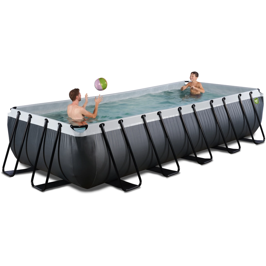 EXIT Black Leather Pool 540x250x100cm mit Filterpumpe - schwarz