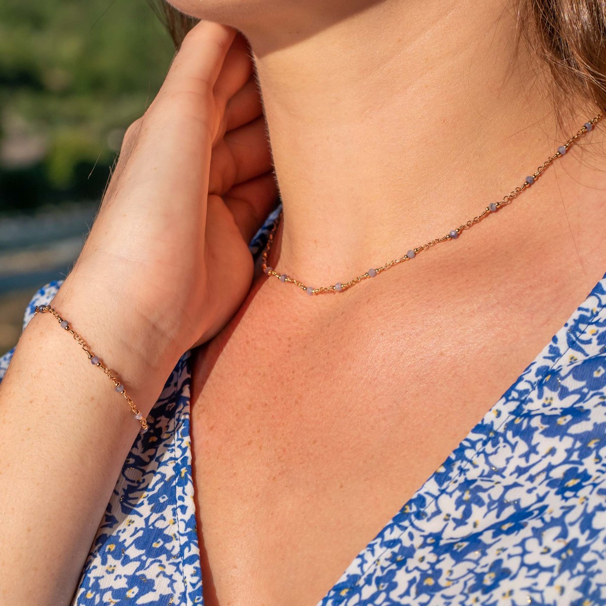 Collier Bianca en pierres Tanzanite