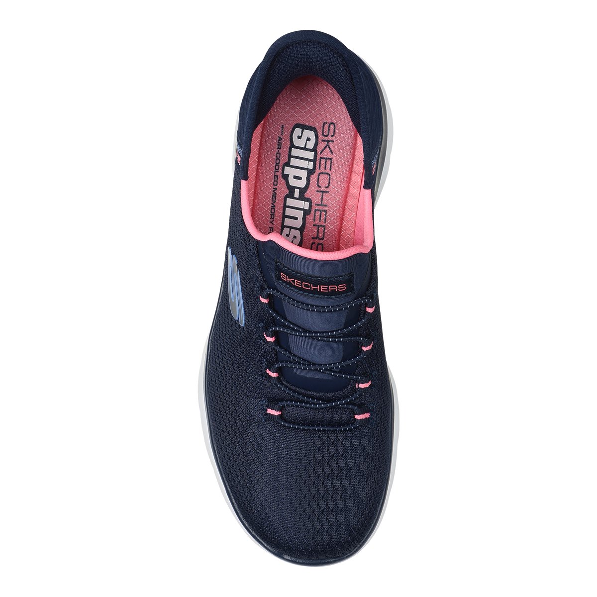 2X les points-Summits2-l-Baskets - Talon plat - Marine