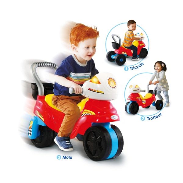 TROTTEUR TROTTI MOTO 3 EN 1 - Ecru