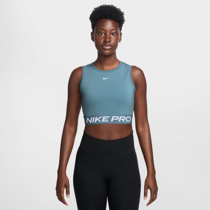 Nike Dame Singletter Pro Dri-FIT Cropped Tank Top Blå
