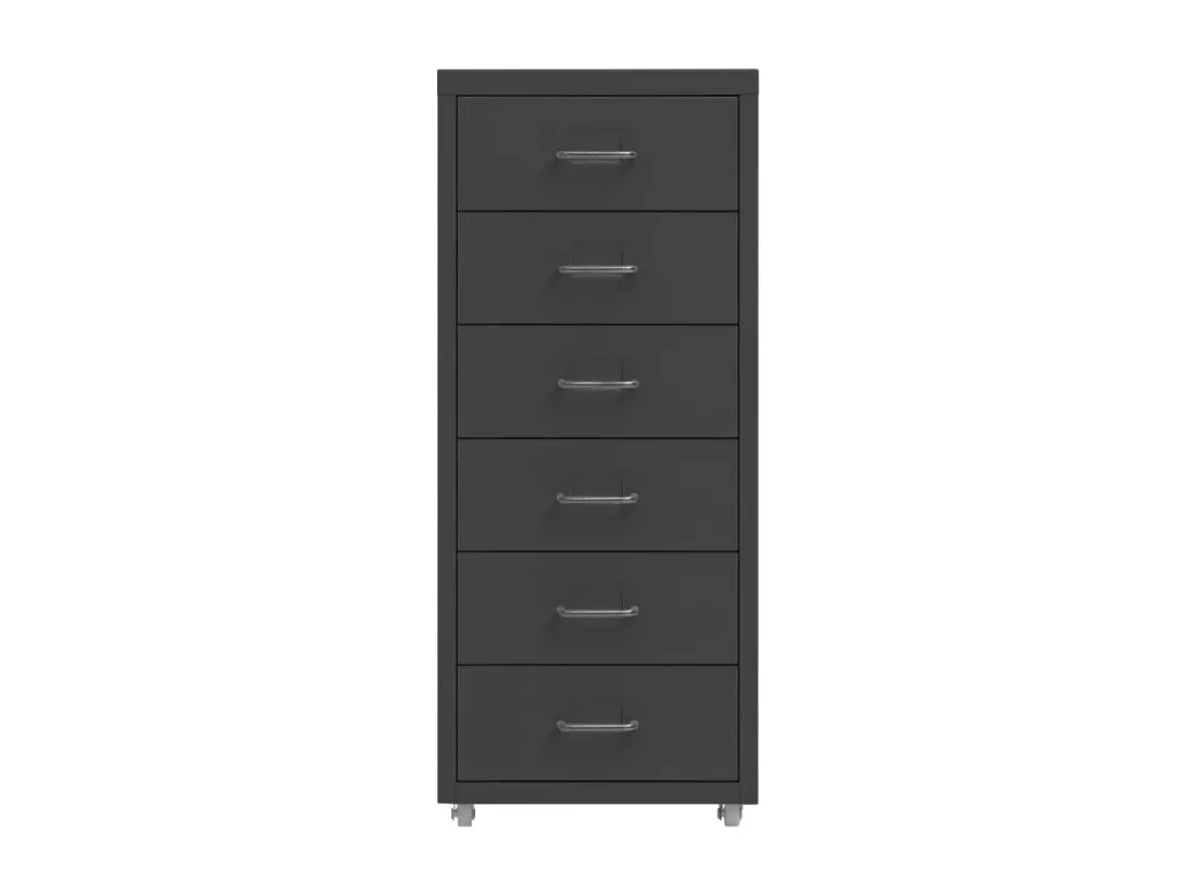 Classeur mobile Anthracite 28x41x69 cm Métal