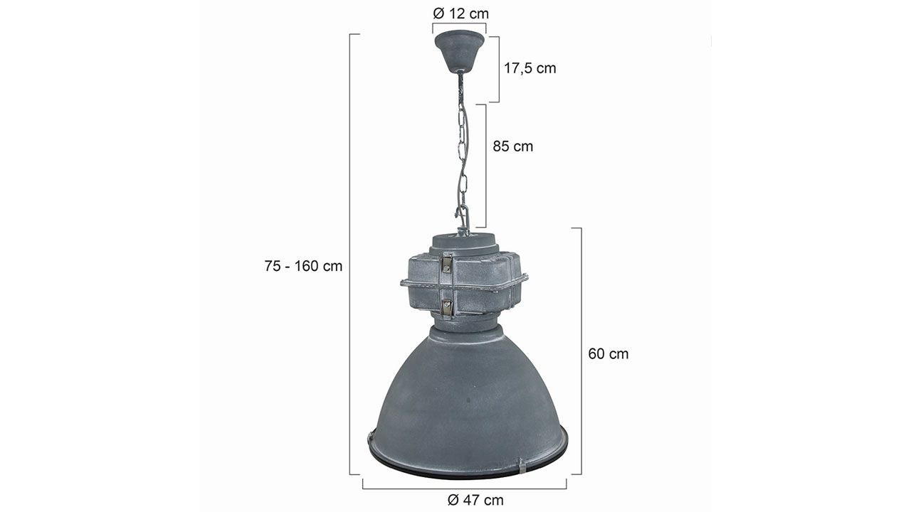 Hanglamp 7779GR Fender Mexlite ⌀47  cm