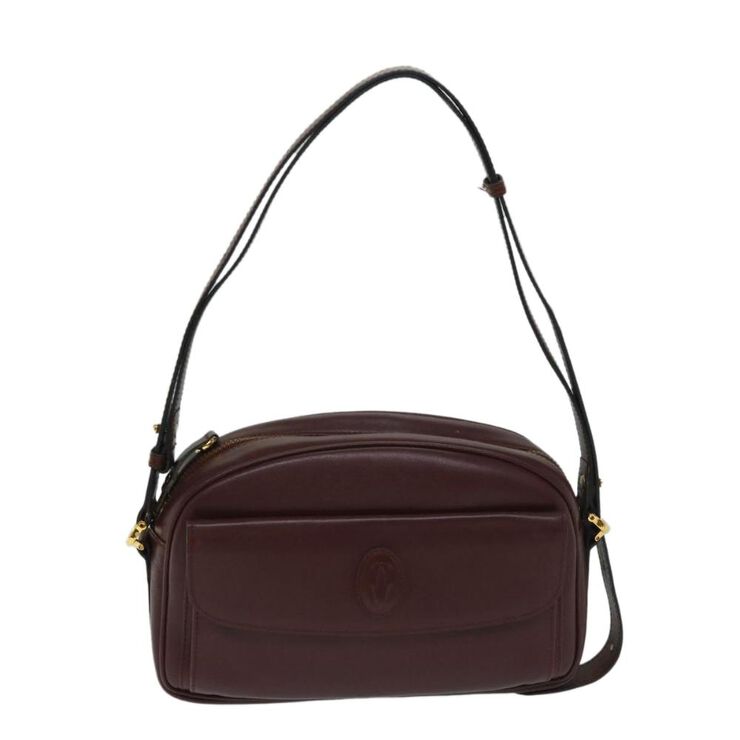 Cartier Vintage Cartier Shoulder Bag Burgundy