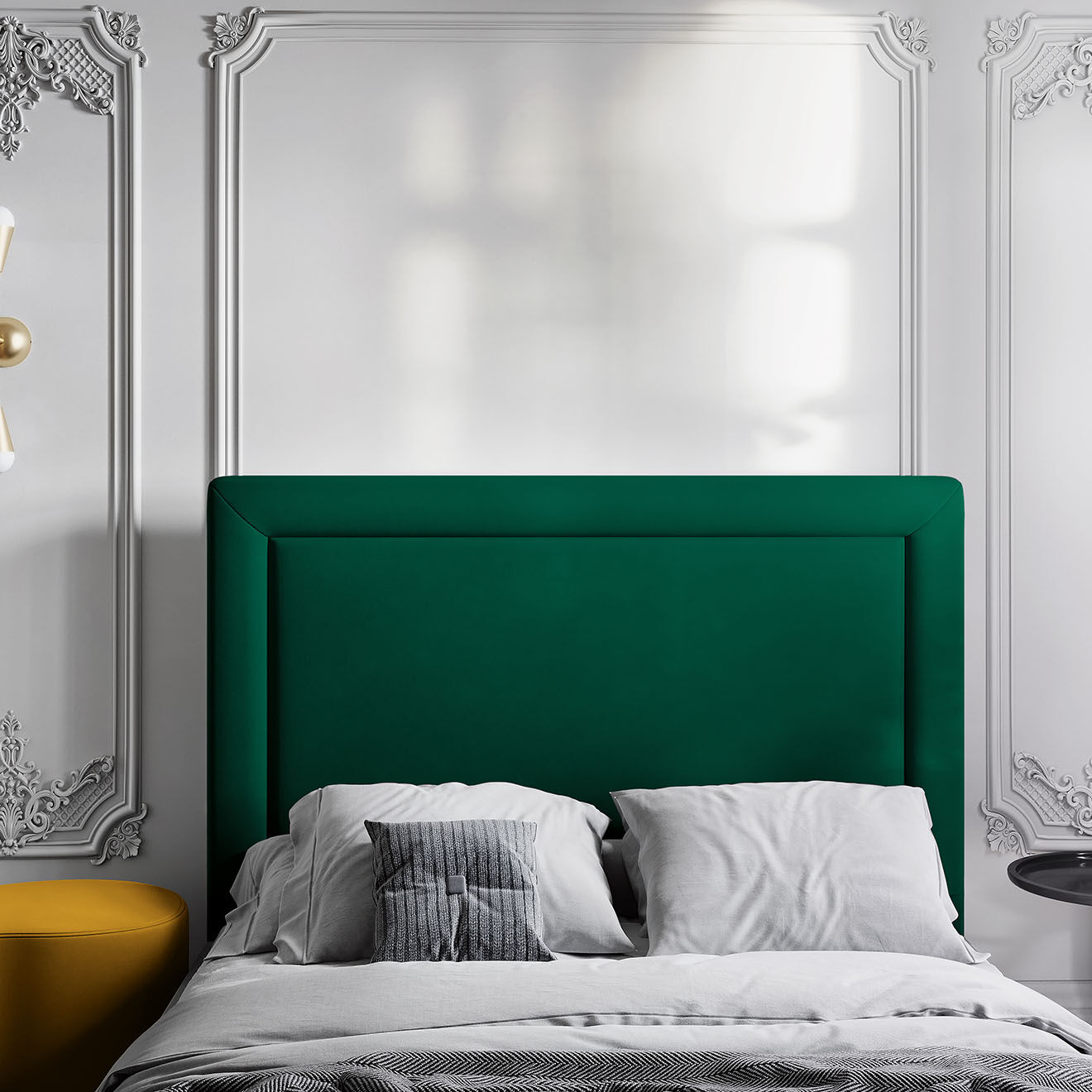 CXL by Christian Lacroix Tête de lit Marie velours vert bouteille - 180x120 cm