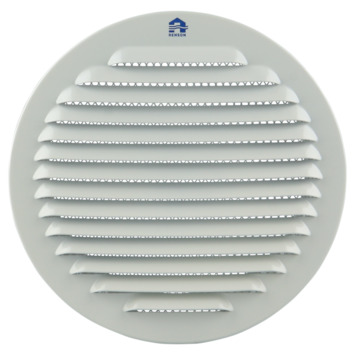 Renson inbouw schoepenrooster rond Ø150 mm aluminium wit