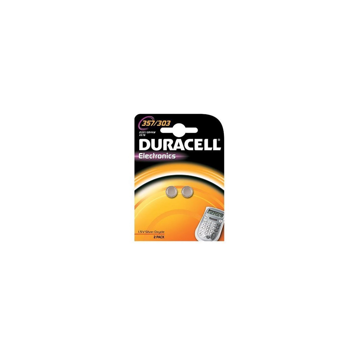 Duracell klokkebatteri 357/303 (2 stk)