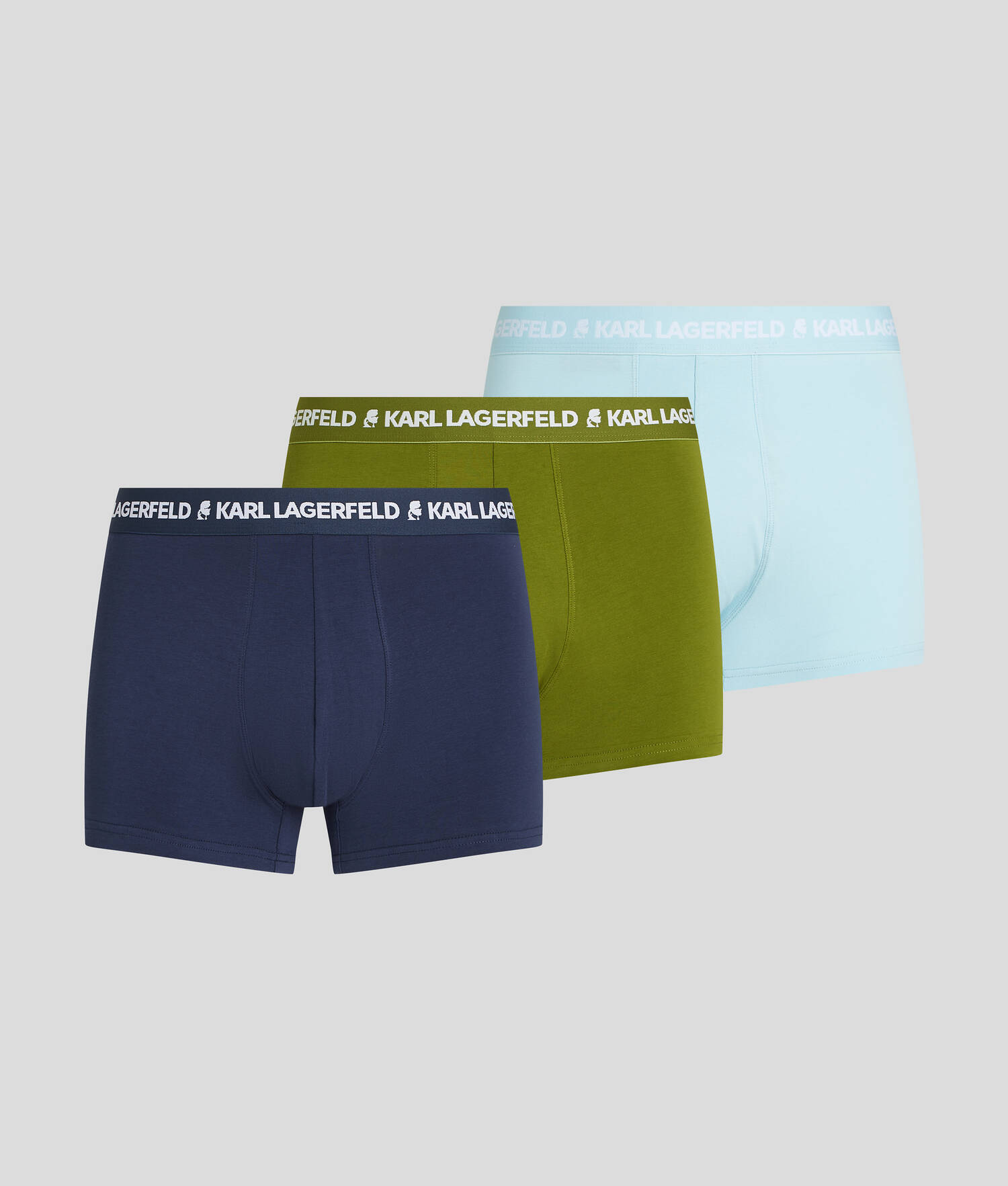 CALEÇONS AVEC LOGO KARL - LOT DE 3 - Pesto-Bleu froid-Mood Indigo