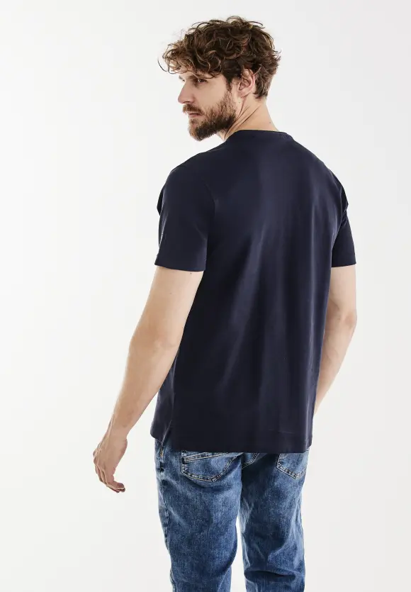 Henleyshirt - eclipse blue