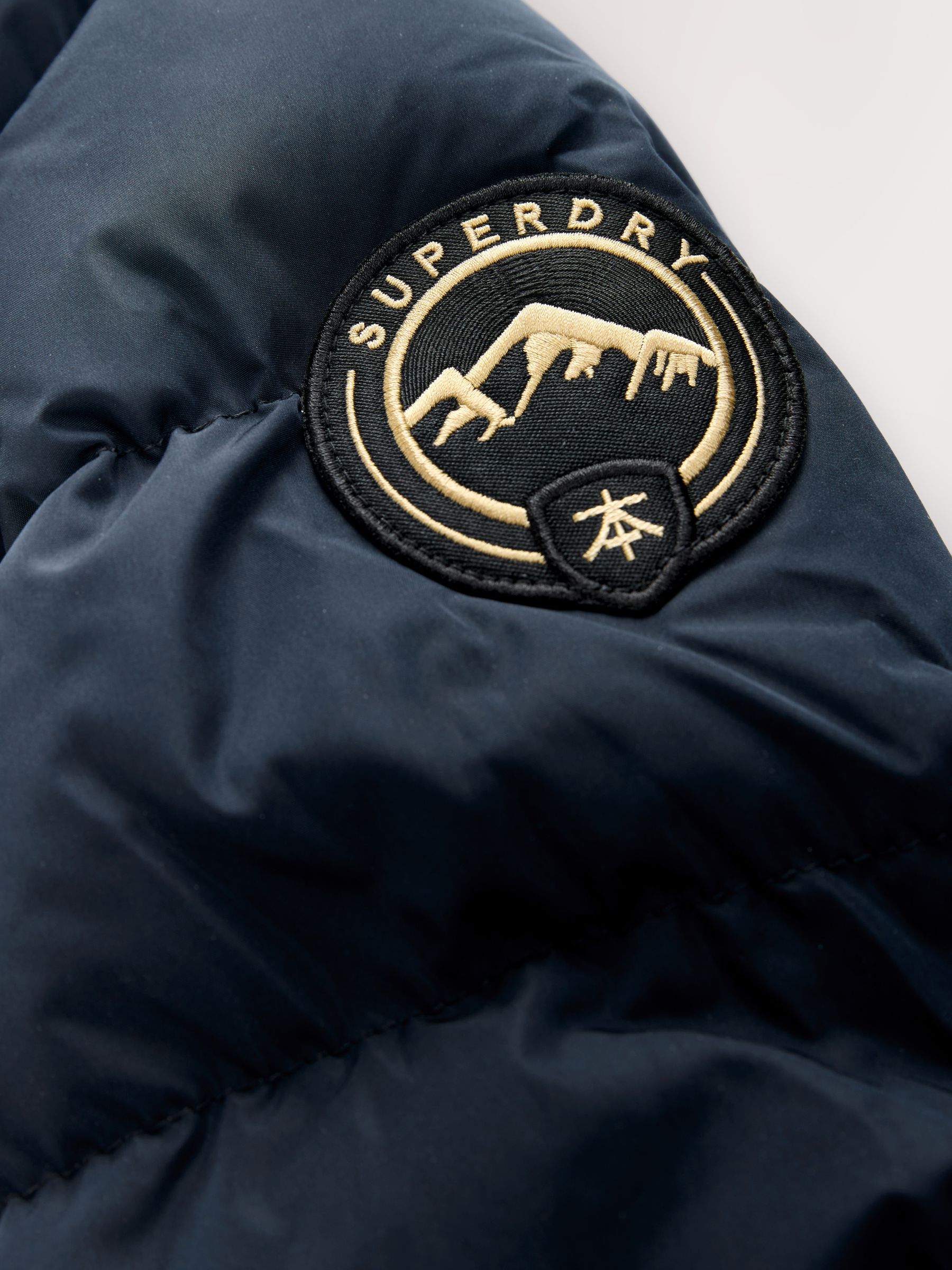 Marineblauw - Superdry Belted Puffer Coat