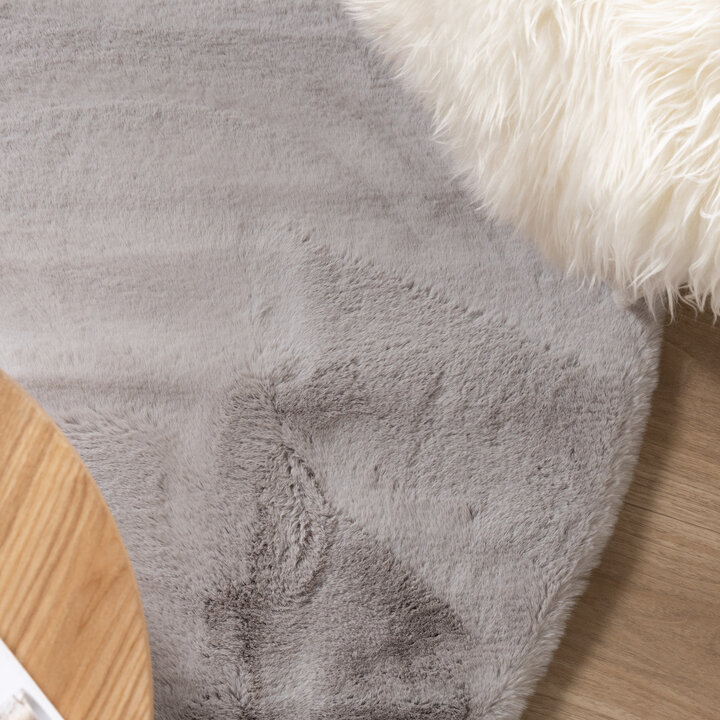 Rond Hoogpolig vloerkleed - Comfy Supreme Grijs