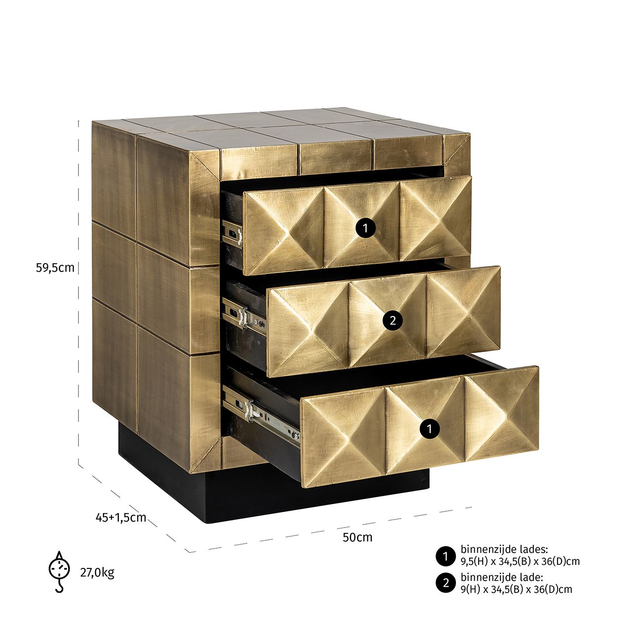 Ladenkast 211659 Collada B50 x D46.5 x H59.5 cm