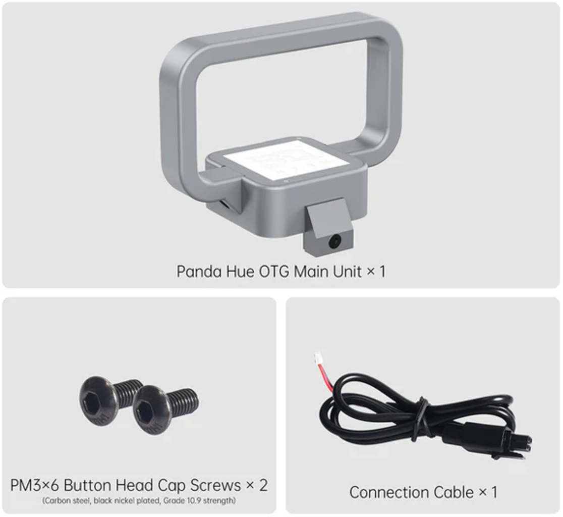 BIQU  Panda Hue OTG, Bambu Lab A1 mini    CNC-gefertigter Griff mit LED-Panel für Bambu Lab Drucker