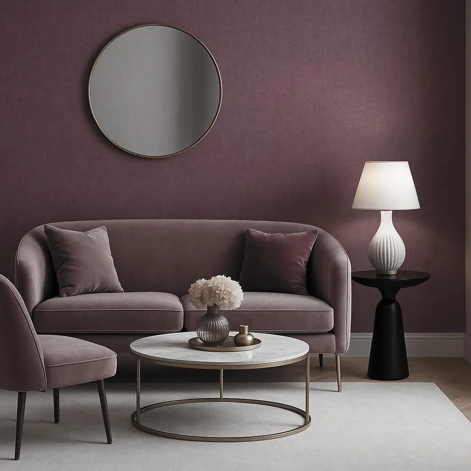 Dutch Wallcoverings Vliesbehang Linen & Textures uni - oldrose - 10,05m x 53cm