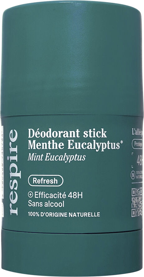 Respire Déodorant Stick Rechargeable 50g - Menthe Eucalyptus