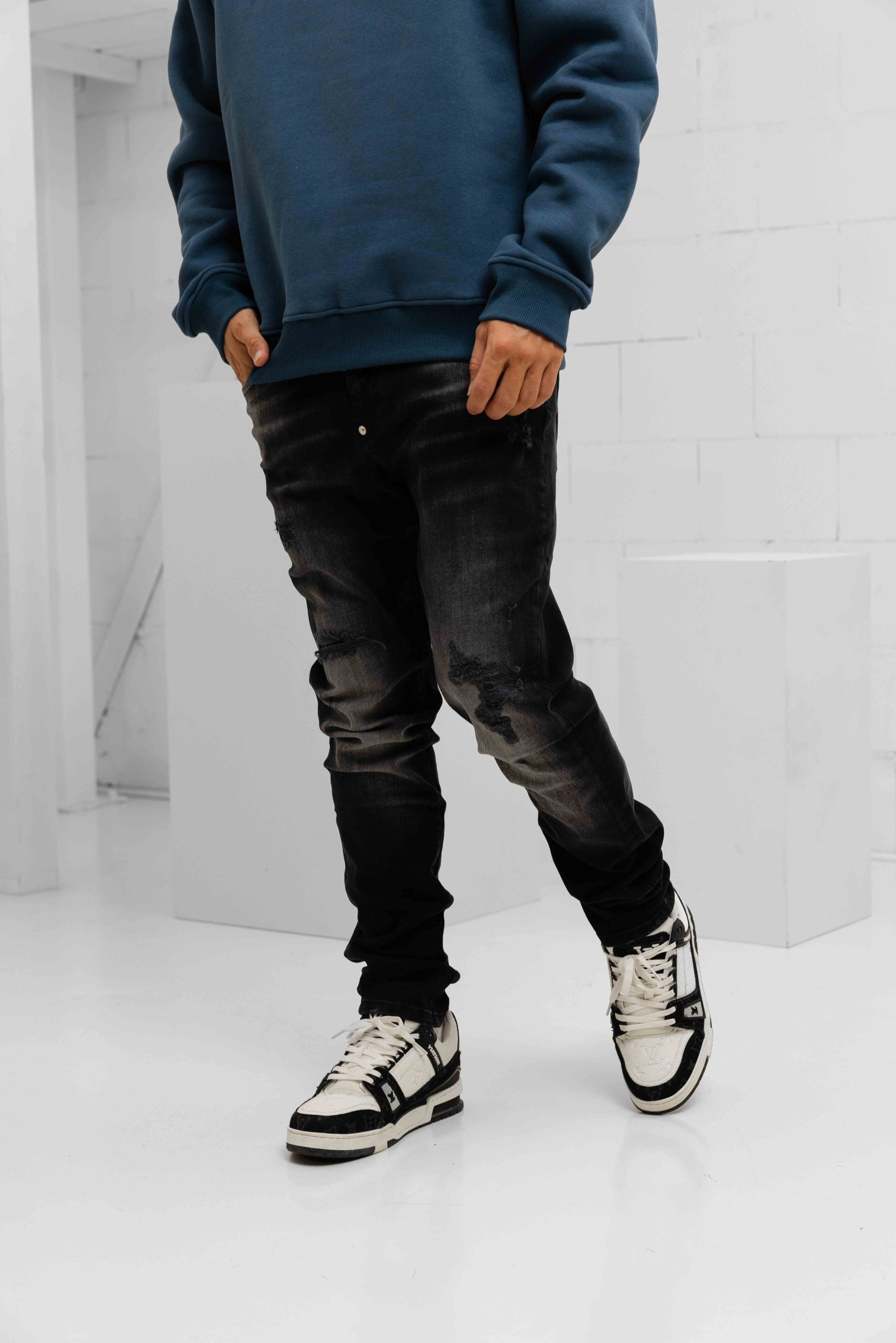 Malelions Slim Regular Broek Heren Zwart