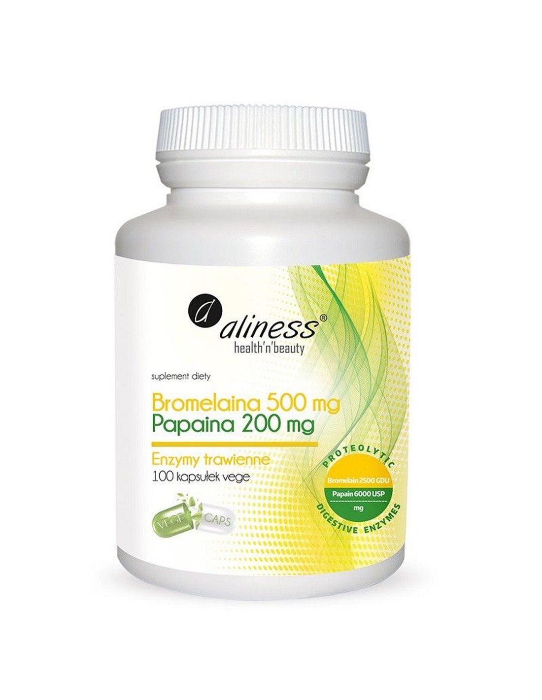 Aliness Bromelain 500 mg, Papain